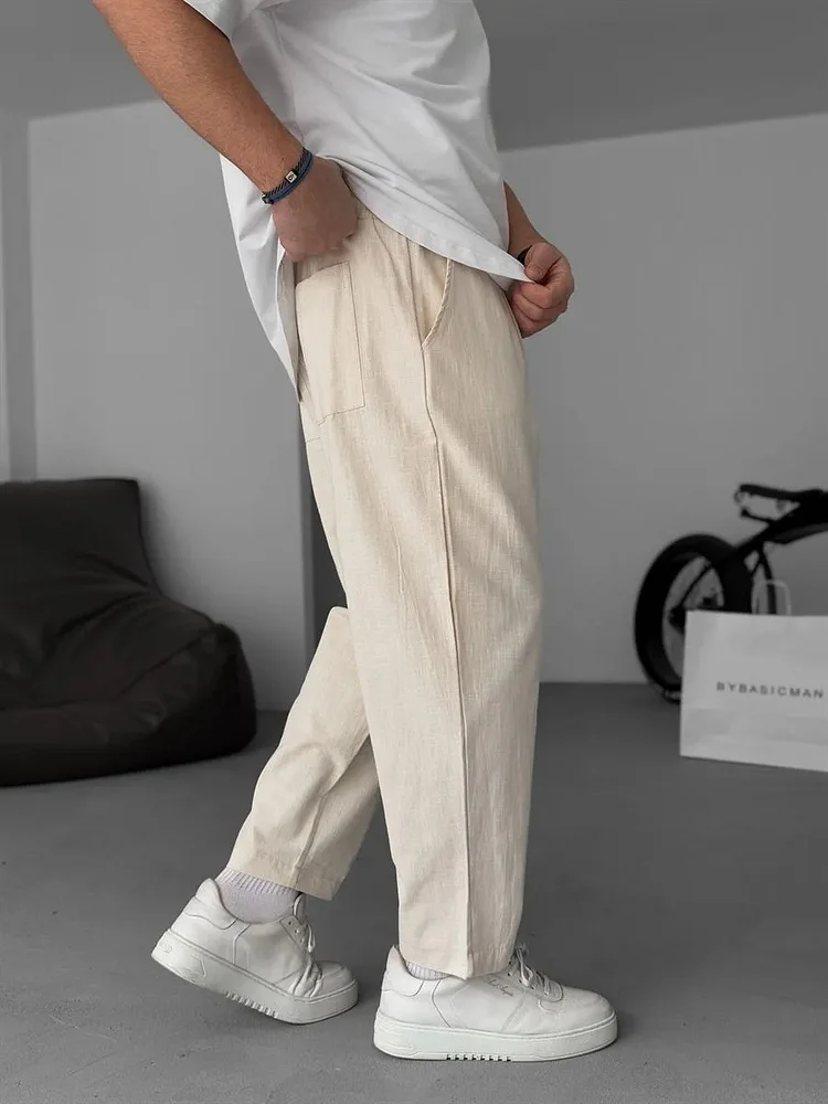 Straight-leg Linen Trousers