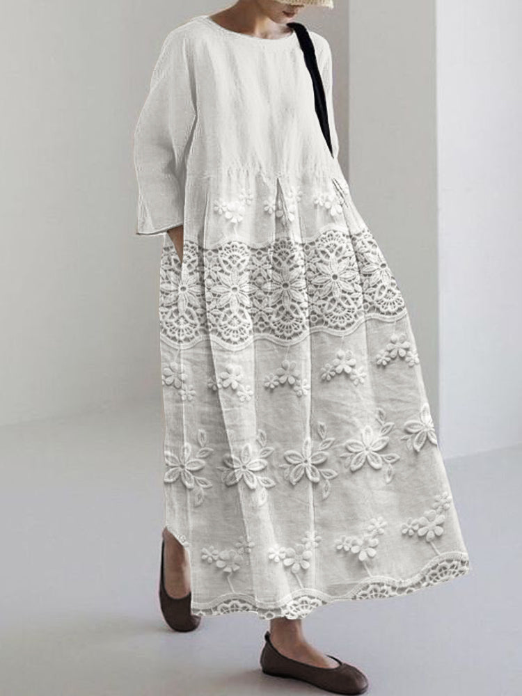 Thalina - Lace Printed Dress