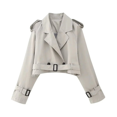 ZEYA™ | Cropped Trench Coat