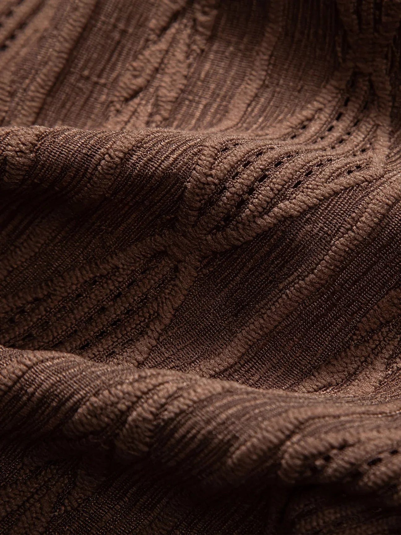 Textured Openwork Shirt and Relaxed Trousers Set