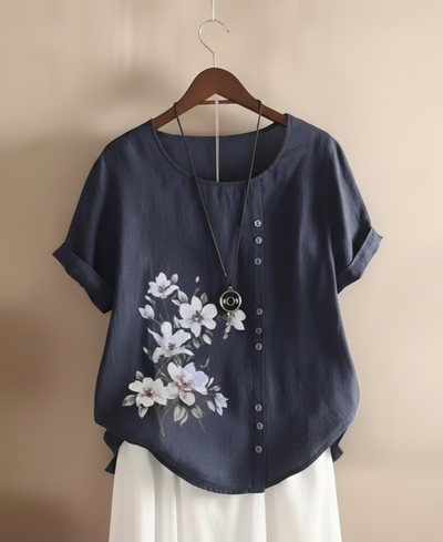 Gemma | Floral Detail T-Shirt