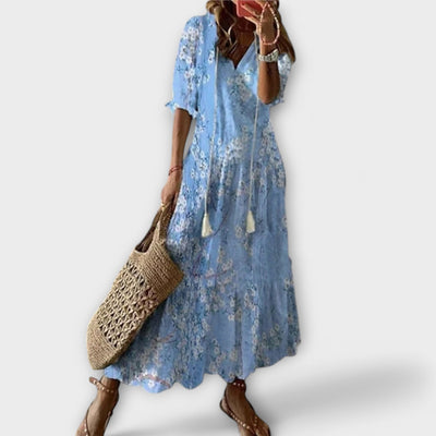 AVA - LUXE REGULAR FIT BOHO PRINT MAXI DRESS